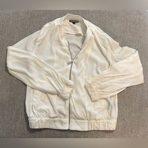 Sheer cream extra small Express bomber jacket